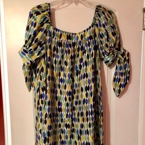Nanette Lepore silk pattern short-sleeve dress